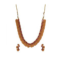 Elegant Laxmi Coin Shape Jewellery Choker Set (Red, Free Size)
