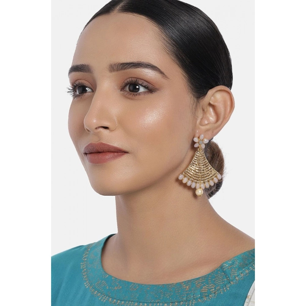 Rose Gold Plated Alloy Earrings (Gold) – Design 01