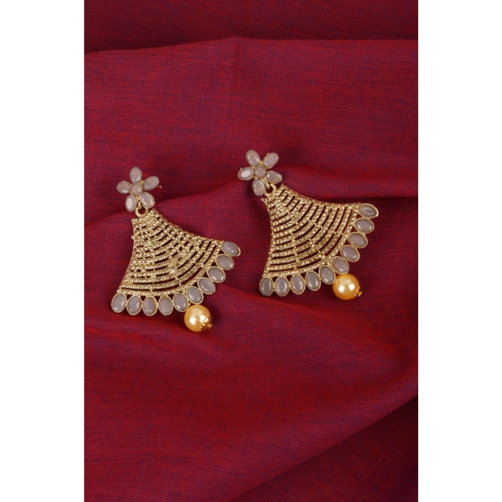 Rose Gold Plated Alloy Earrings (Gold) – Design 01