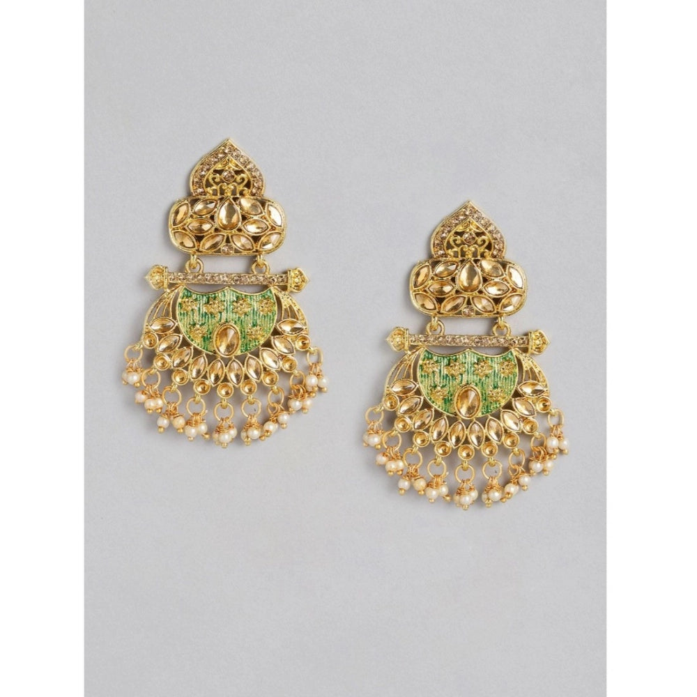Rose Gold Plated Alloy Earrings (Gold) – Design 02