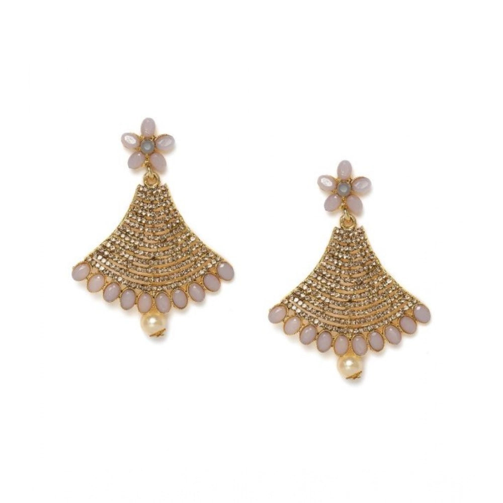 Rose Gold Plated Alloy Earrings (Gold) – Design 01