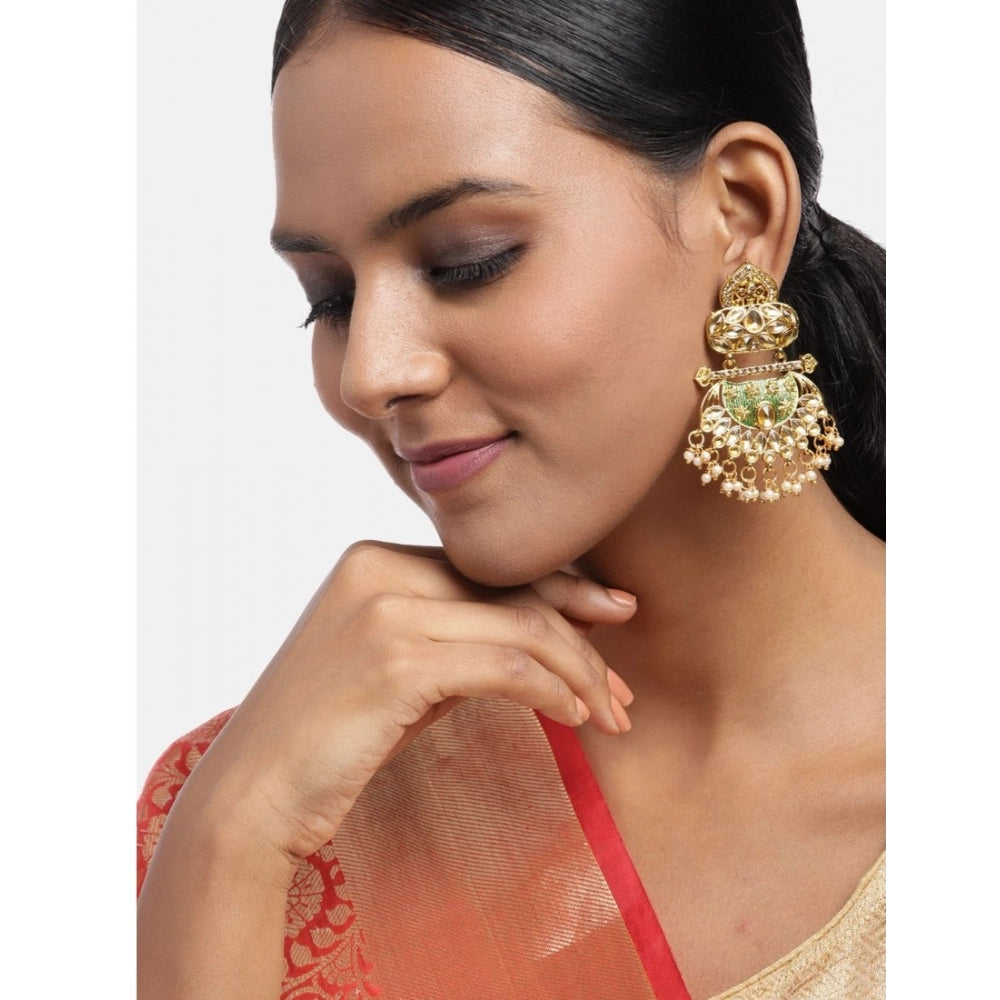 Rose Gold Plated Alloy Earrings (Gold) – Design 02