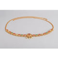 Rose Gold Plated Alloy Hip Belt Kamarband (Red & Green)