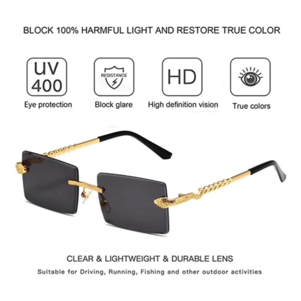 Classic Unisex UV400 Protection Sunglasses (Black) – Design 02