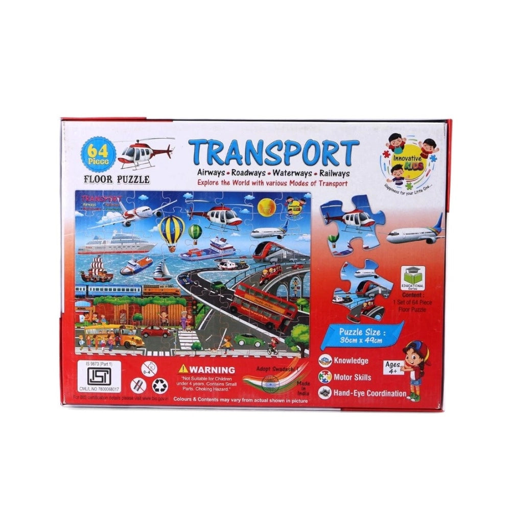 64-Piece Set Transport Puzzle – 4+ Years