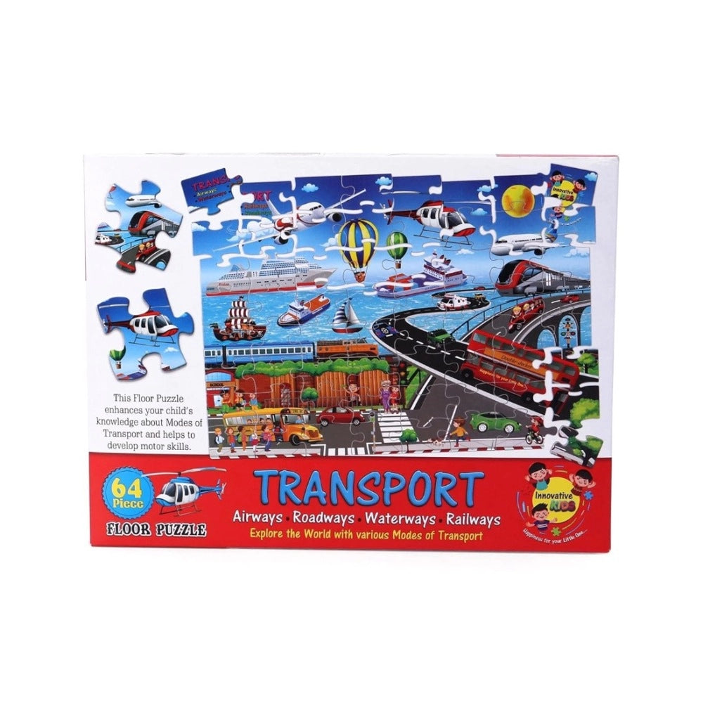 64-Piece Set Transport Puzzle – 4+ Years