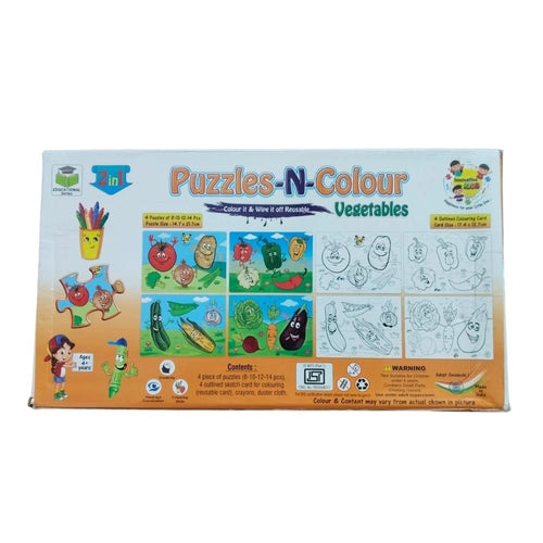2 In 1 Puzzle & Colors Vegetable – 3+ Years