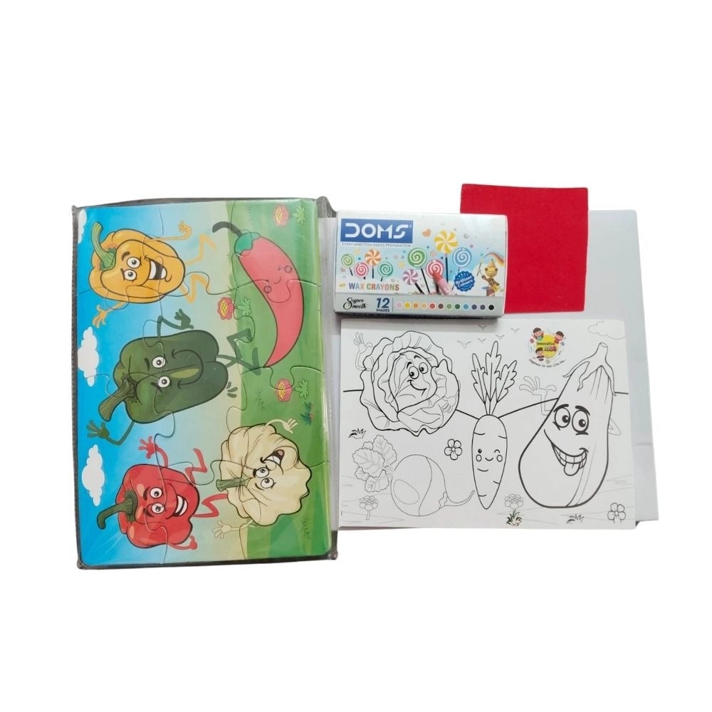 2 In 1 Puzzle & Colors Vegetable – 3+ Years