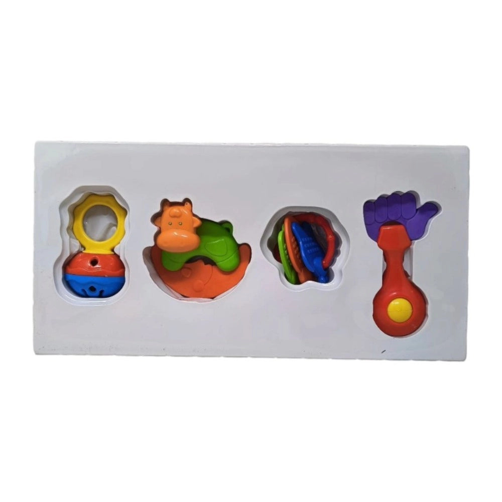 Infant Rattle Set (4-Piece) – 3+ Months