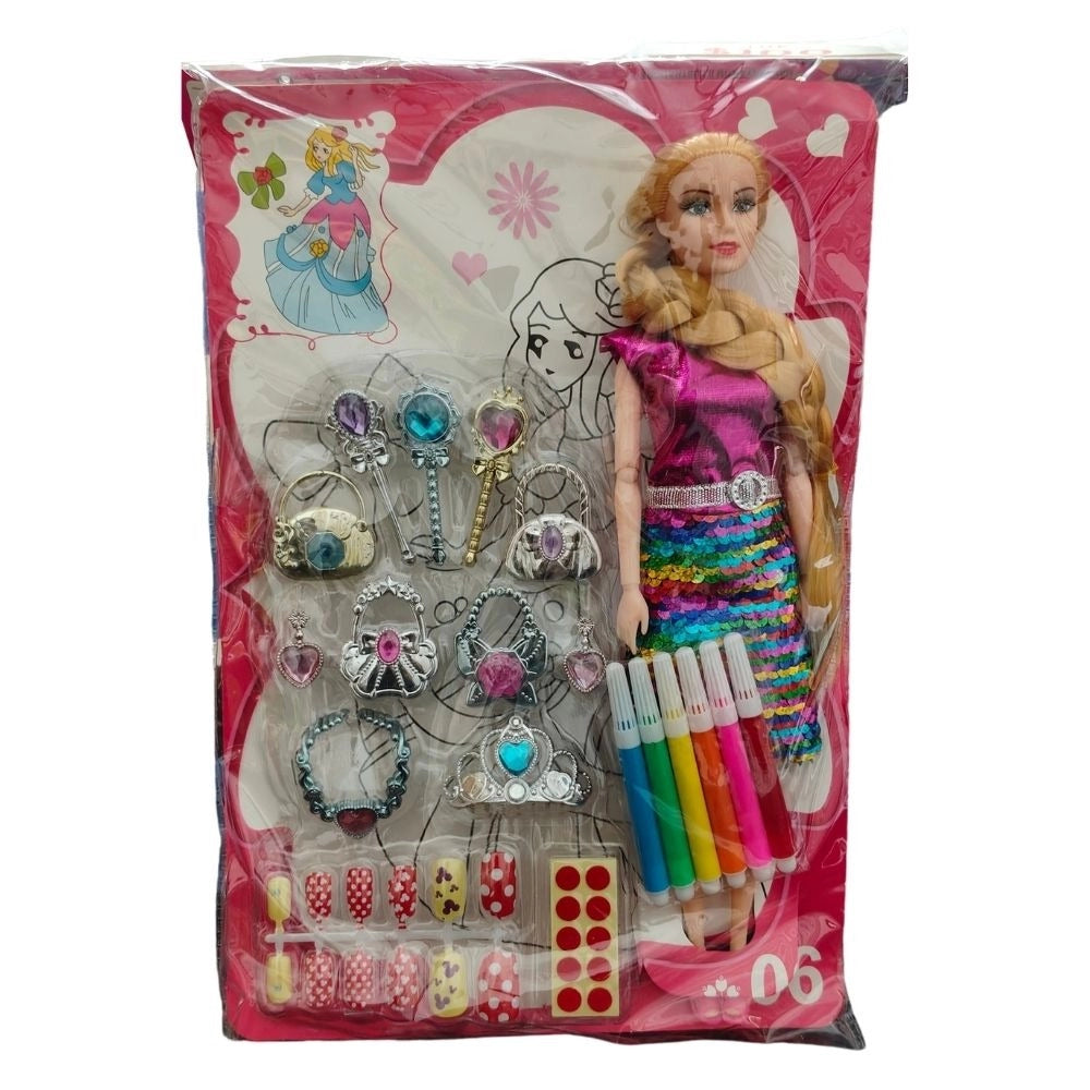 Barbie Doll With Jewellery Set – 1+ Years