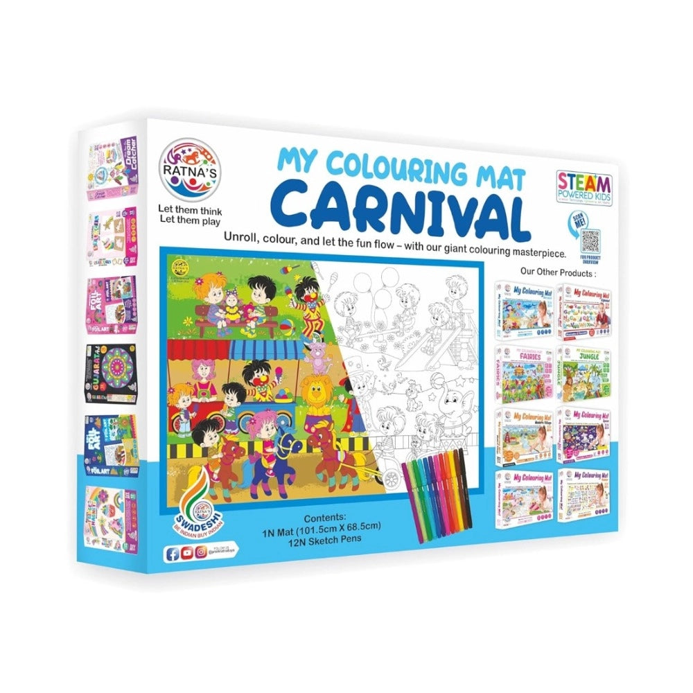 Carnival Printed Colouring Mat – 3+ Years