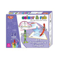 2 in 1 Transport - Shapes Color And Rub With 24 Cards – 3+ Years