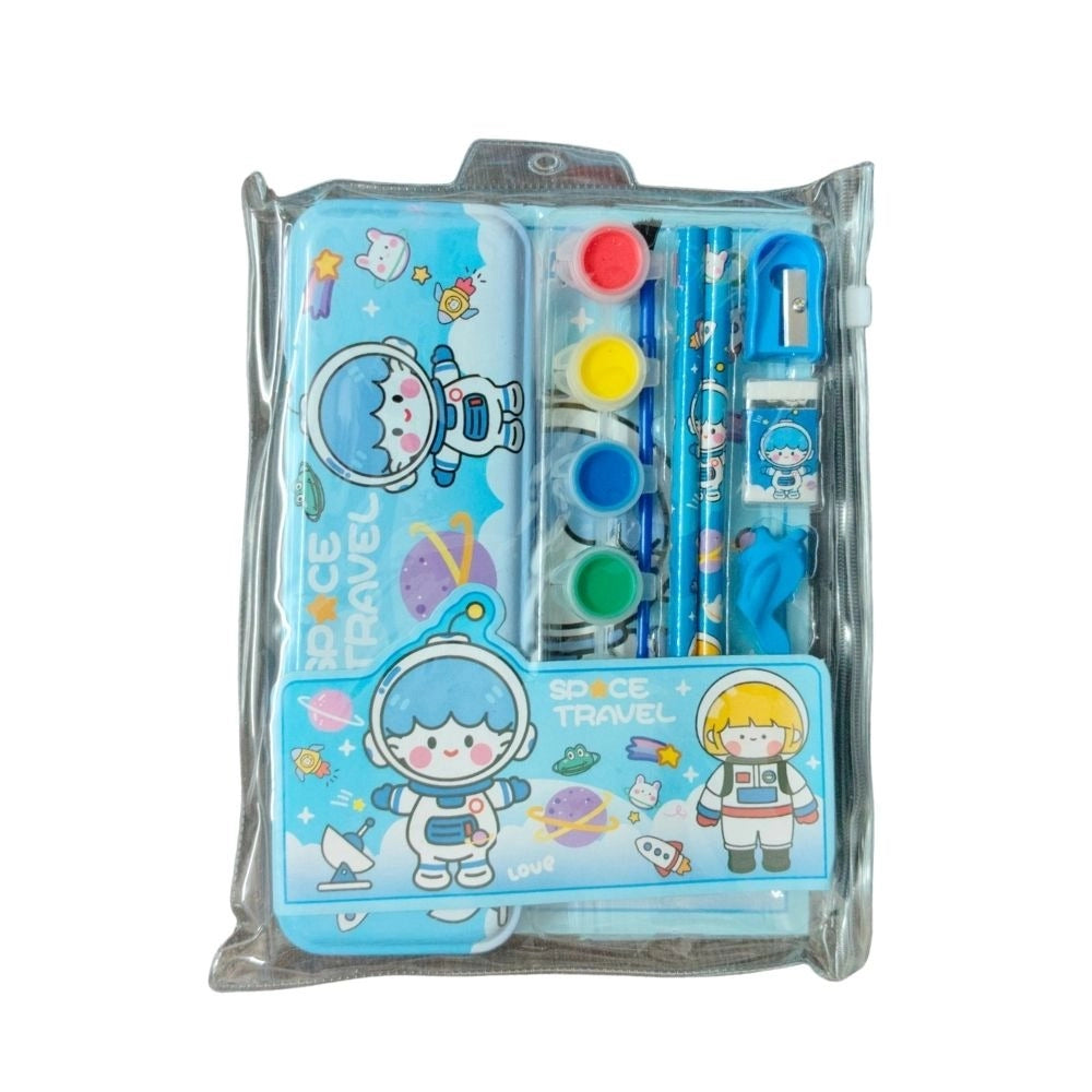 Space Travel Theme Pencil Metal Box Set – 3+ Years