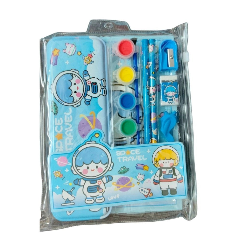Space Travel Theme Pencil Metal Box Set – 3+ Years