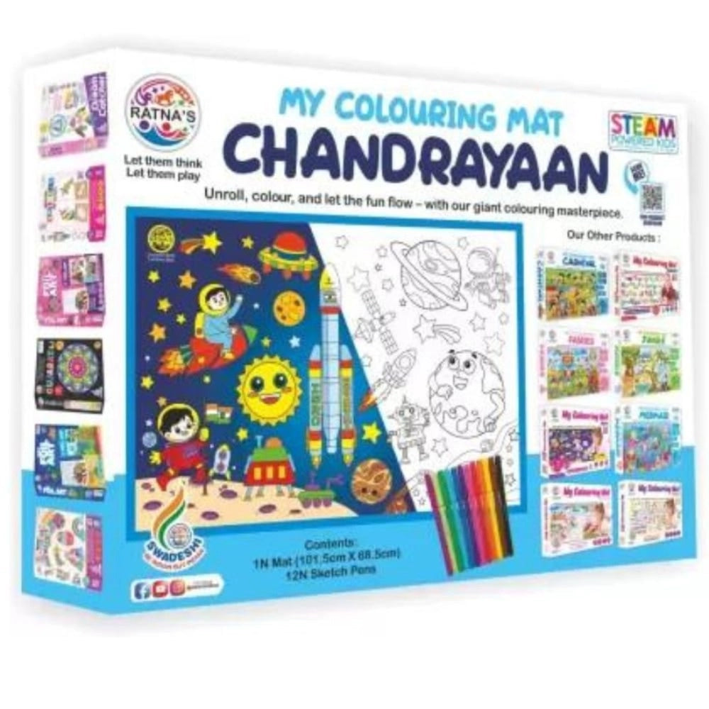 Chandrayaan Printed Colouring Mat – 3+ Years