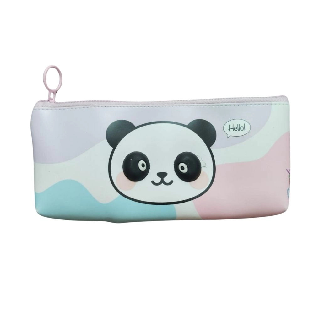 Pack of 2 Panda Cartoon Printed Pencil Pouch – 3+ Years