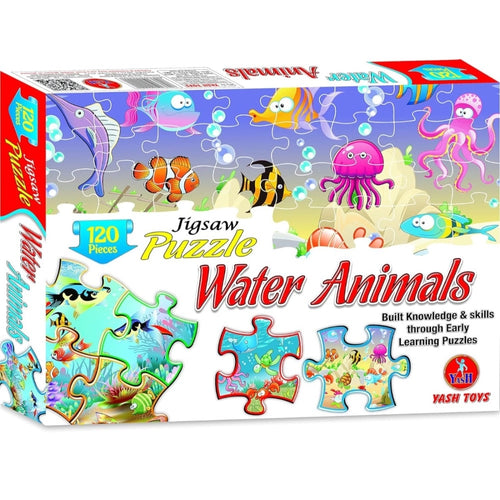 120-Piece Jigsaw Puzzle Water Animals Set – 4+ Years
