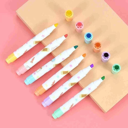 2-in-1 Stamper Marker Pen Set with Water Based Ink – 3+ Years