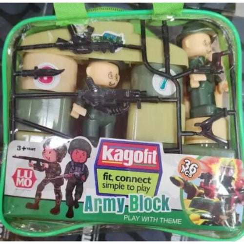 36-Piece Set Army Blocks – 3+ Years