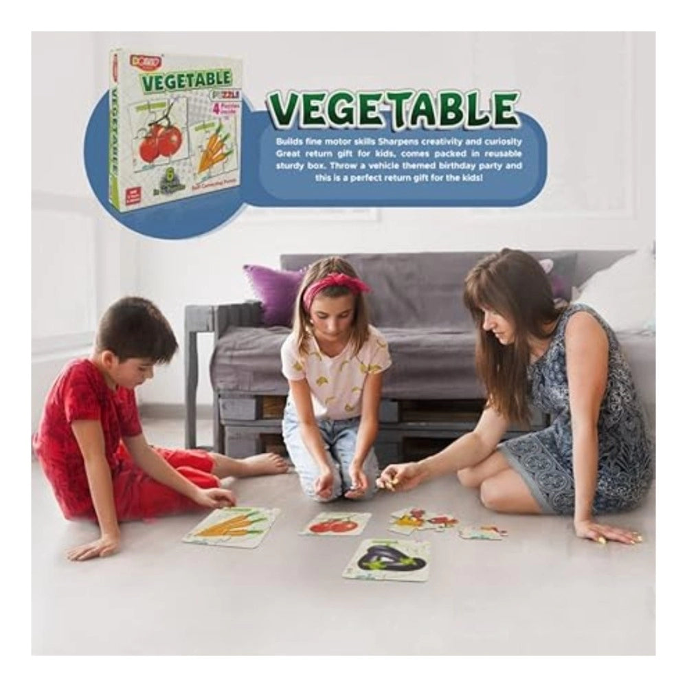 4-Piece Set Vegetable Puzzles – 3+ Years