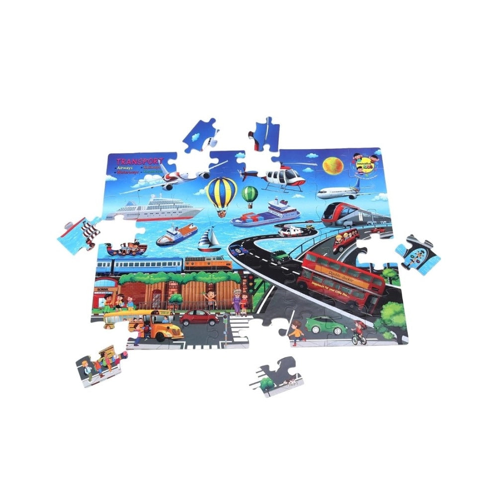 64-Piece Set Transport Puzzle – 4+ Years