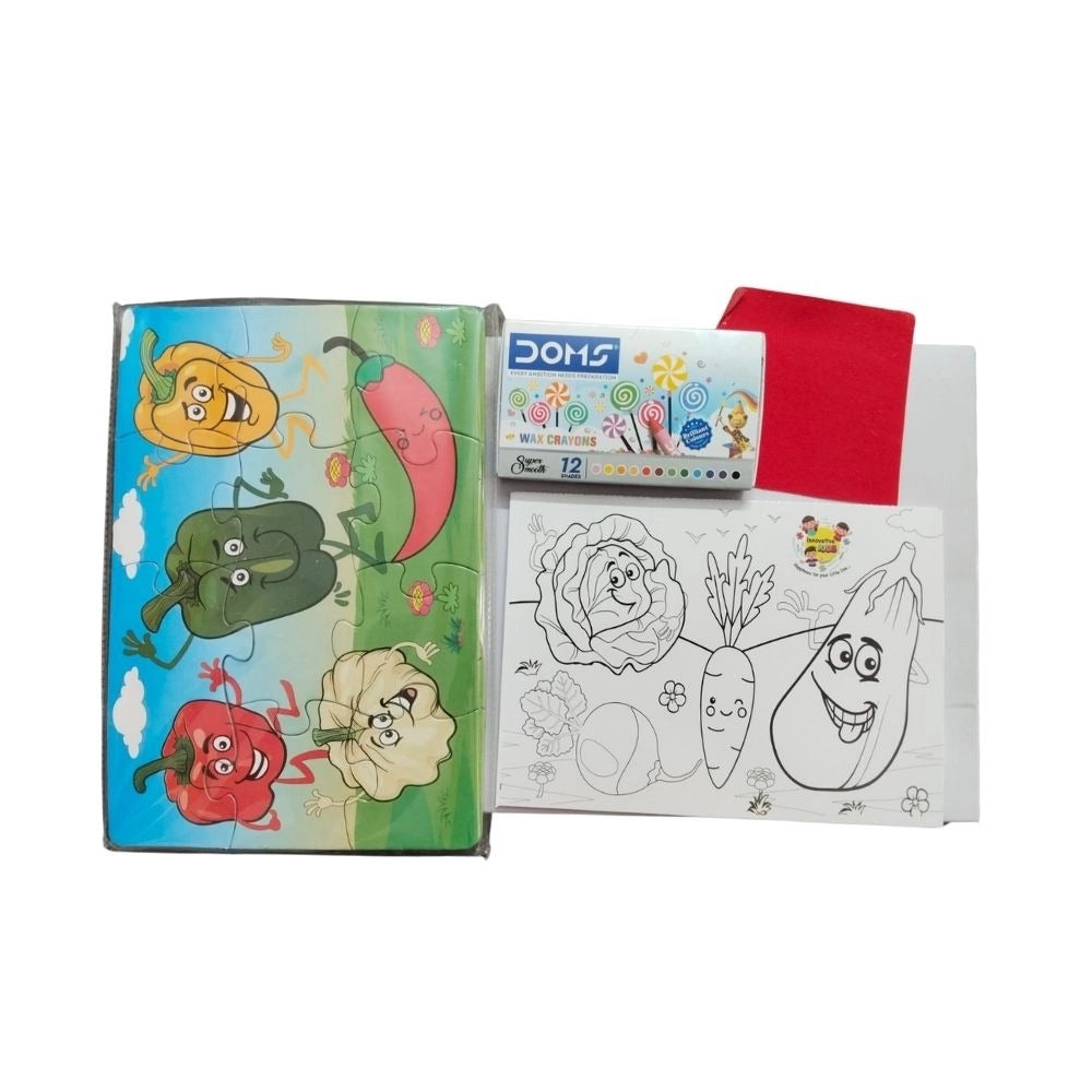 2 In 1 Puzzle & Colors Vegetable – 3+ Years