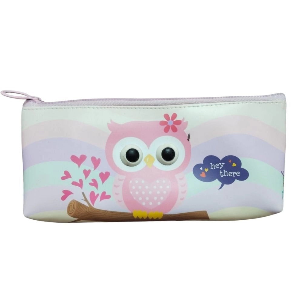 Pack of 2 Owl Cartoon Printed Pencil Pouch – 3+ Years