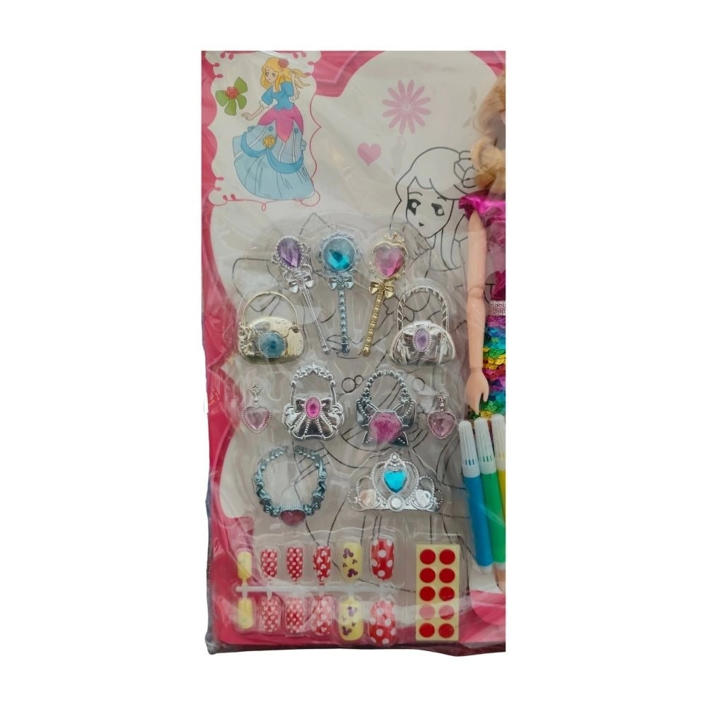 Barbie Doll With Jewellery Set – 1+ Years