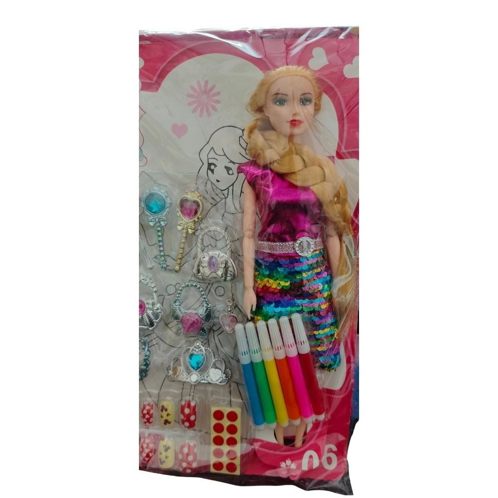 Barbie Doll With Jewellery Set – 1+ Years