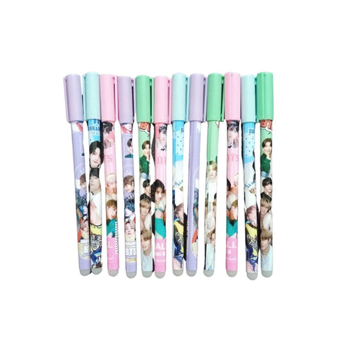 12-Piece Set BTS Theme Reusable Pencil – 3+ Years