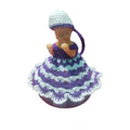 Laddu Gopal Tharad Dress Size: 0 To 6 (White-Lavender) – Design 02