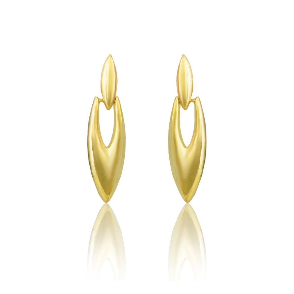 brassNew Gold Tone Polish Mini Office Earrings (Gold Plated)