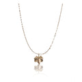 Stainless Steel Leaf Pendant Delicate Chain (Gold Plated)