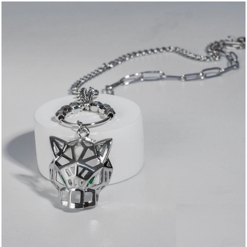 Stainless Steel Imported Gen-z Pendant Chain (Silver Plated)