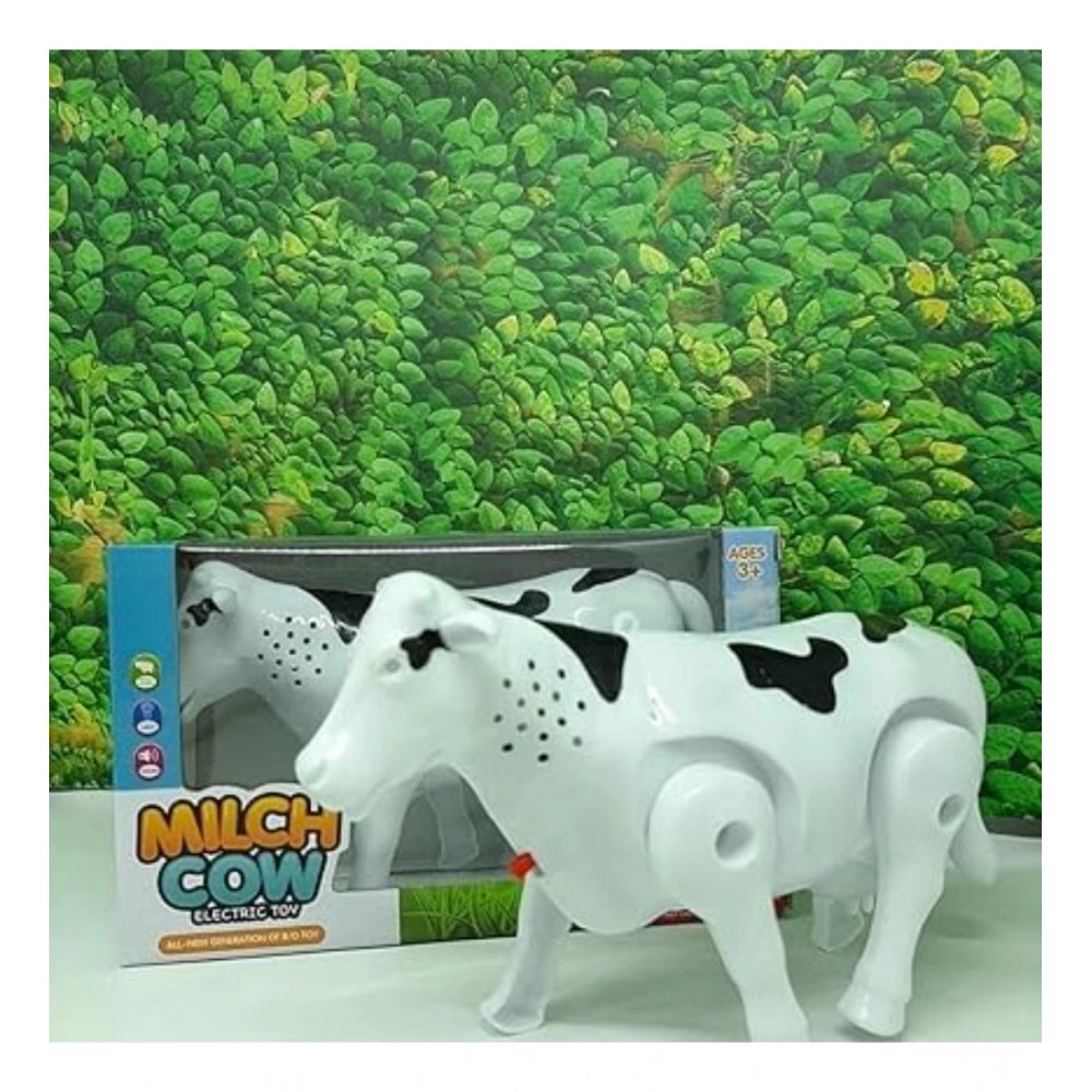 Plastic Electric Milk Cow Moving Legs And Shake Tail (Multicolor)