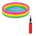 Plastic Bath Tub With Pump 3 Ft Round For Kids (Multicolor)