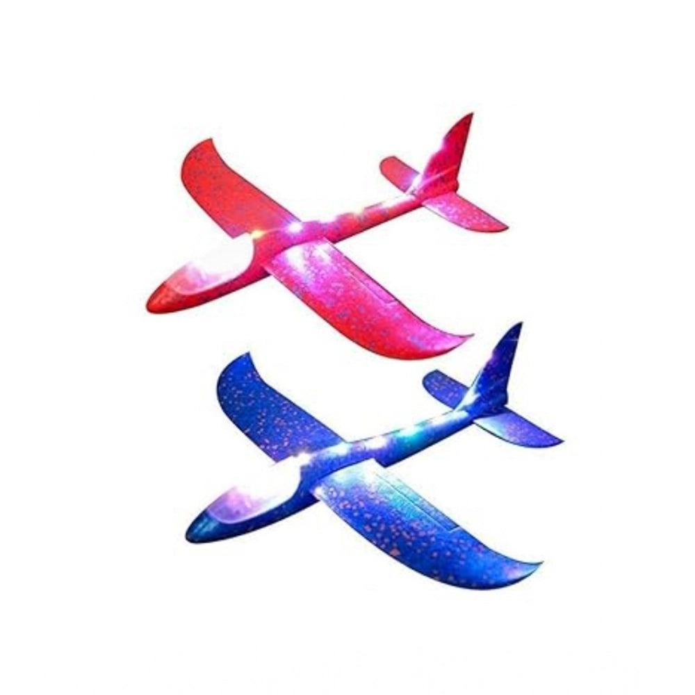 Plastic 3D Throw Foam Plane Aeroplane Gliders, Flying Aircraft Pack of 1 (Multicolor)