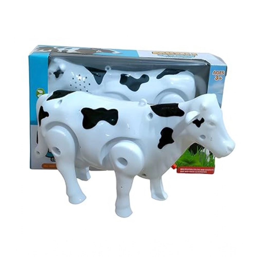 Plastic Electric Milk Cow Moving Legs And Shake Tail (Multicolor)