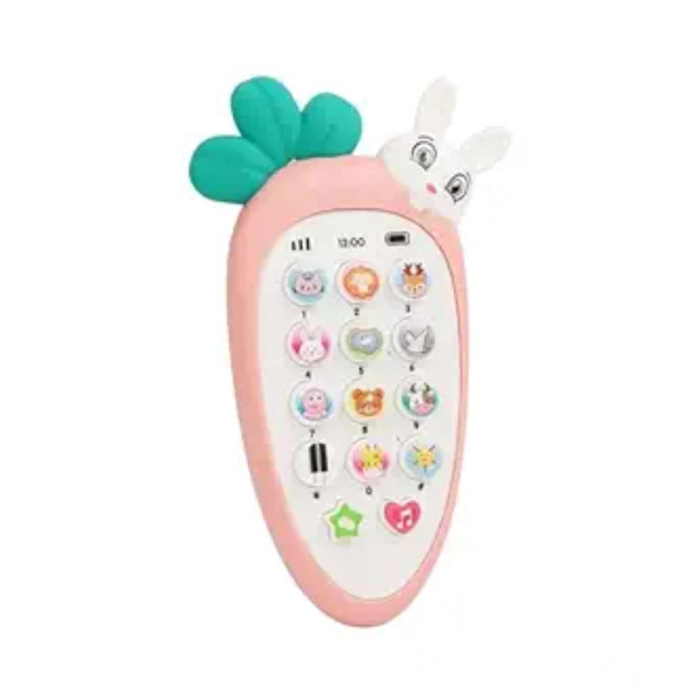 Plastic Rabbit Mobile Phone Toy For Kids With Music And Light Early Educational Smart Phone (Multicolor)