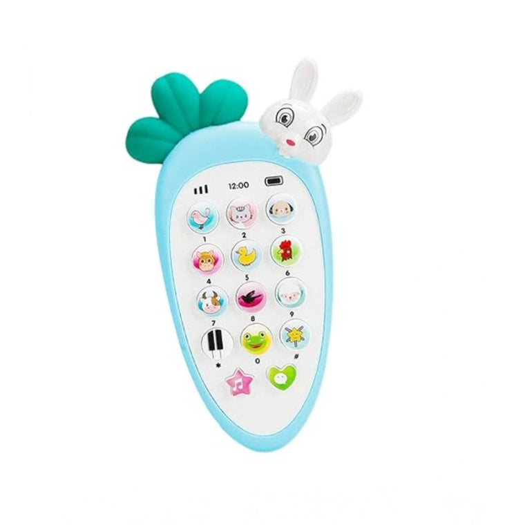 Plastic Rabbit Mobile Phone Toy For Kids With Music And Light Early Educational Smart Phone (Multicolor)