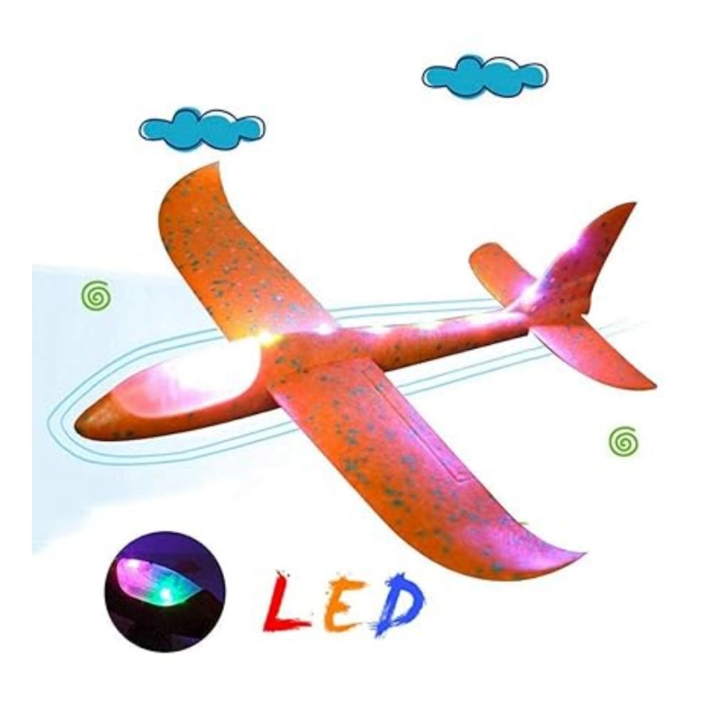 Plastic 3D Throw Foam Plane Aeroplane Gliders, Flying Aircraft Pack of 1 (Multicolor)