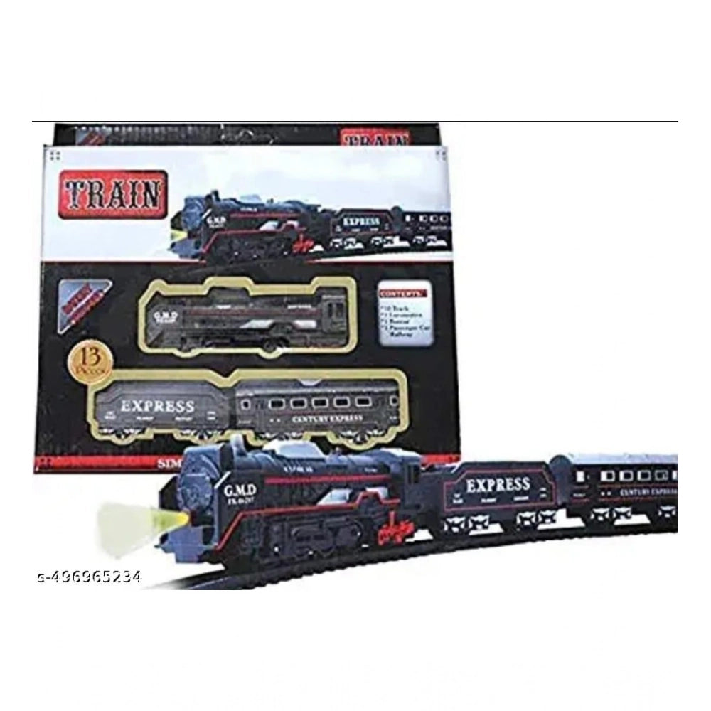 Plastic Amazing Musical Classic Toy Train 13-Piece Toy Set (Multicolor)
