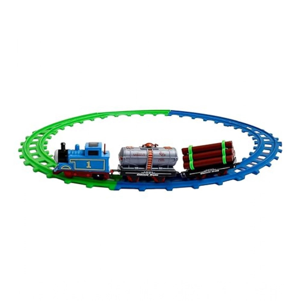 Plastic Thomas Express Train 11-Piece Toy Set With Tracks (Multicolor)