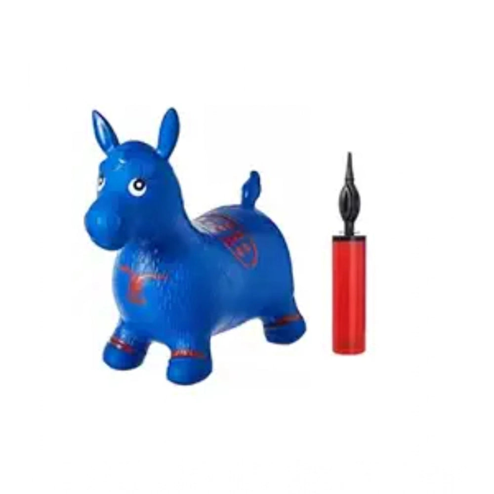 ‎‎Plastic Inflatable Jumping And Riding Horse Air Animal Shape Jumping Toys (Multicolor)