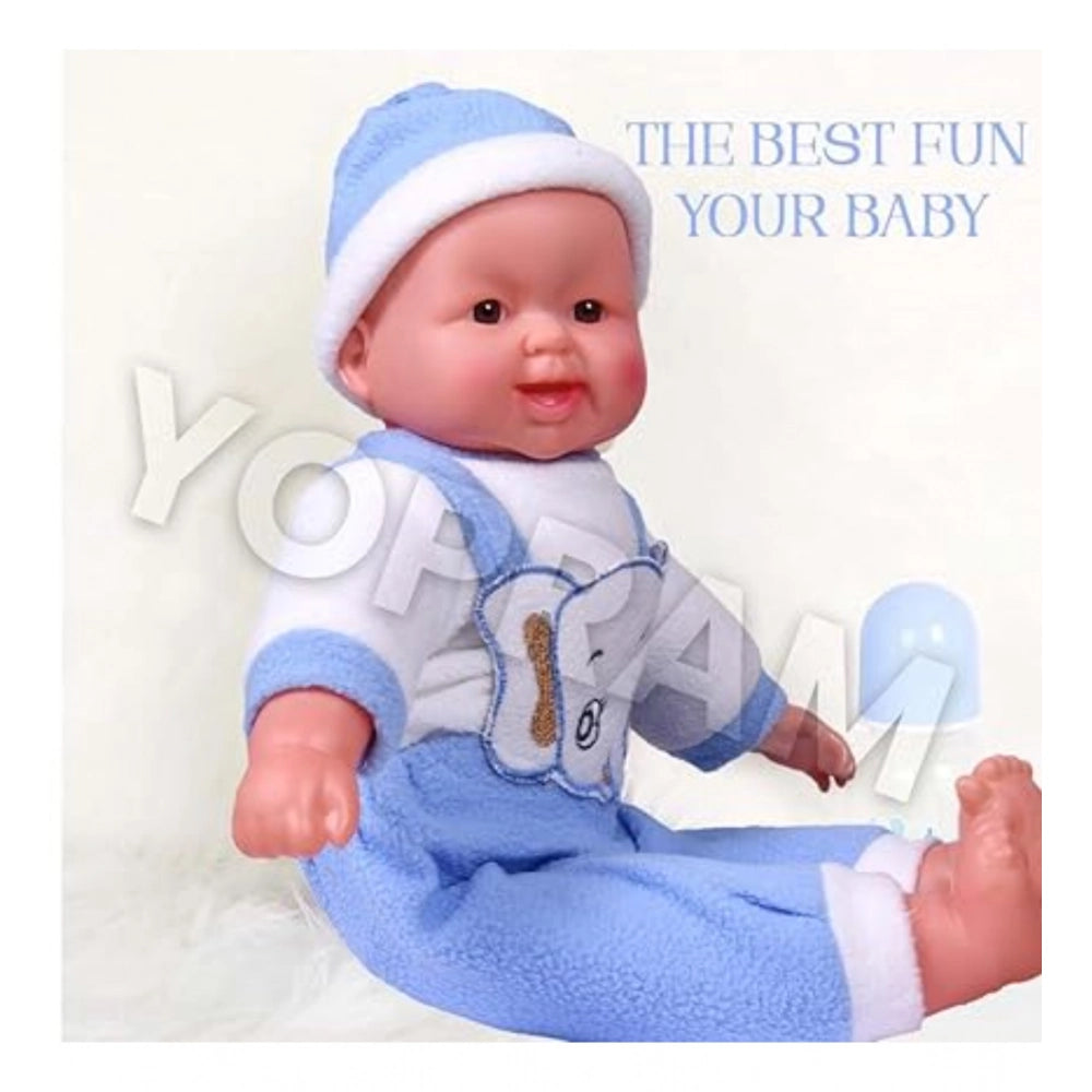 Plastic Happy Baby Laughing Musical Boy Doll With Touch Sensors - Sound Ideal Gift For Kids (Multicolor)