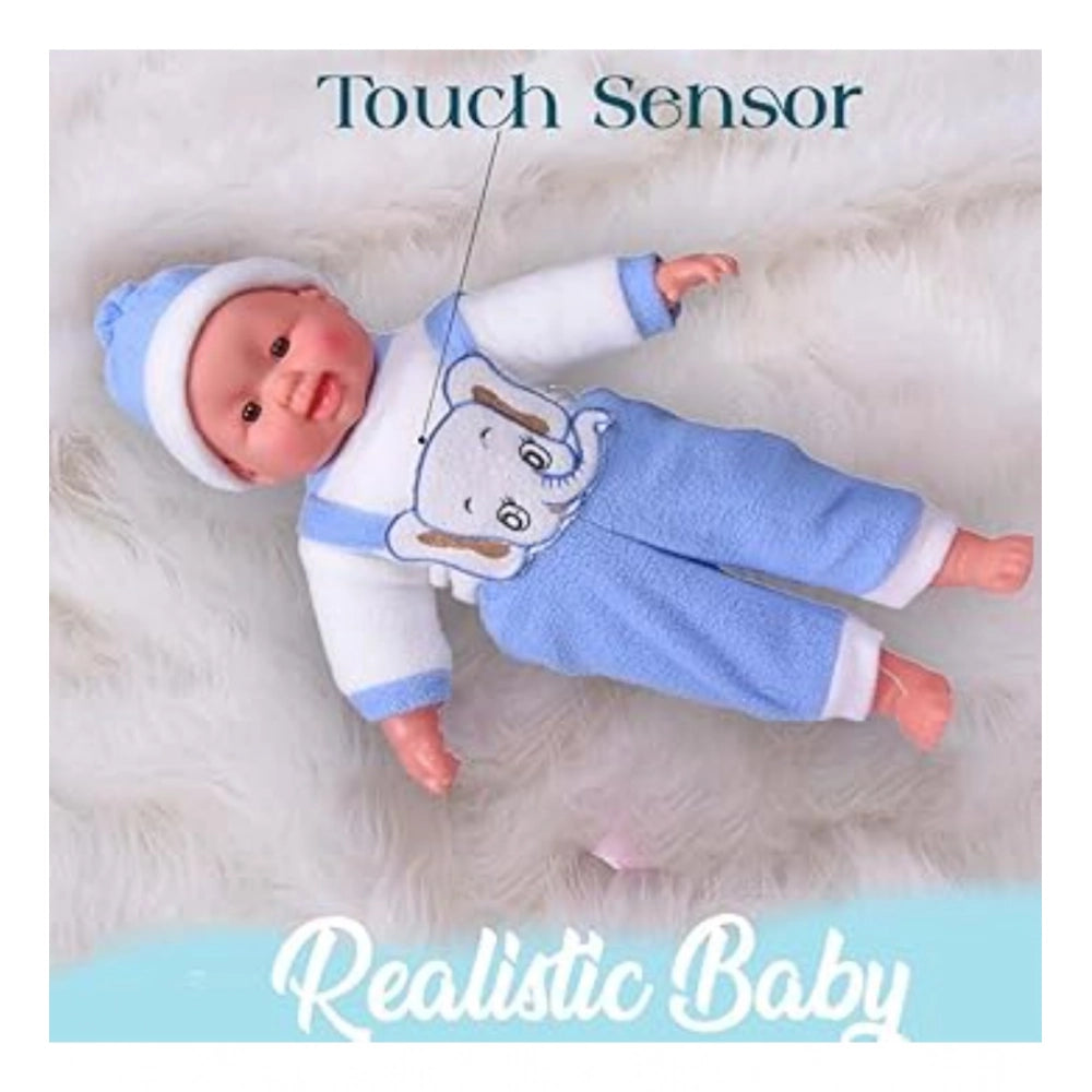 Plastic Happy Baby Laughing Musical Boy Doll With Touch Sensors - Sound Ideal Gift For Kids (Multicolor)