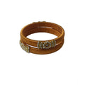 Plastic Silk Thread Bangles (Light Brown, Size: 2.1)