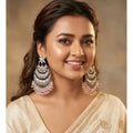 Zinc Alloy Gold Plated Chandbali Earrings (Multicolor) – Design 01