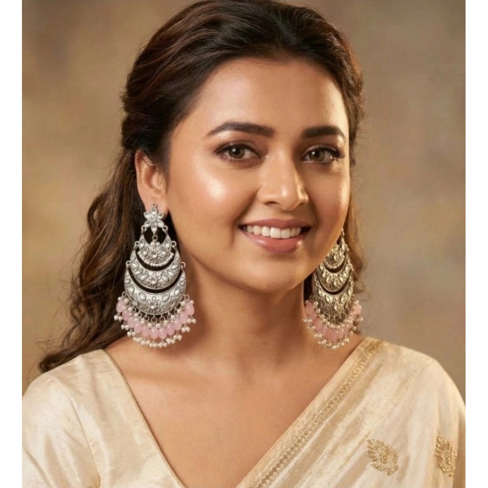 Zinc Alloy Gold Plated Chandbali Earrings (Multicolor) – Design 01