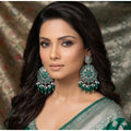 Zinc Alloy Gold Plated Chandbali Earrings (Multicolor) – Design 07